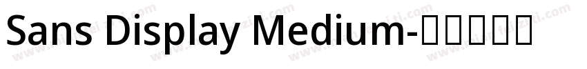 Sans Display Medium字体转换